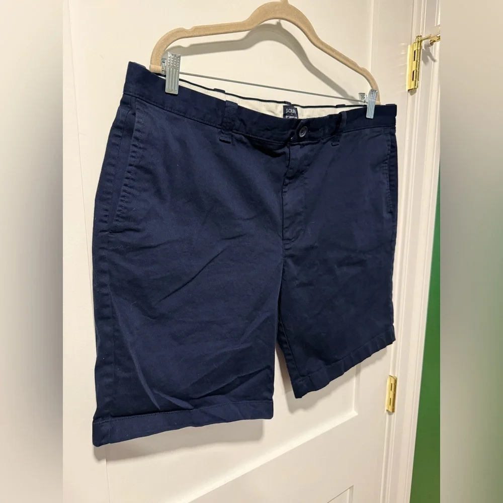 J. Crew Men’s 9” Navy Flex Chino Shorts - Size 38